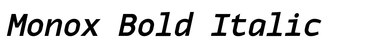 Monox Bold Italic